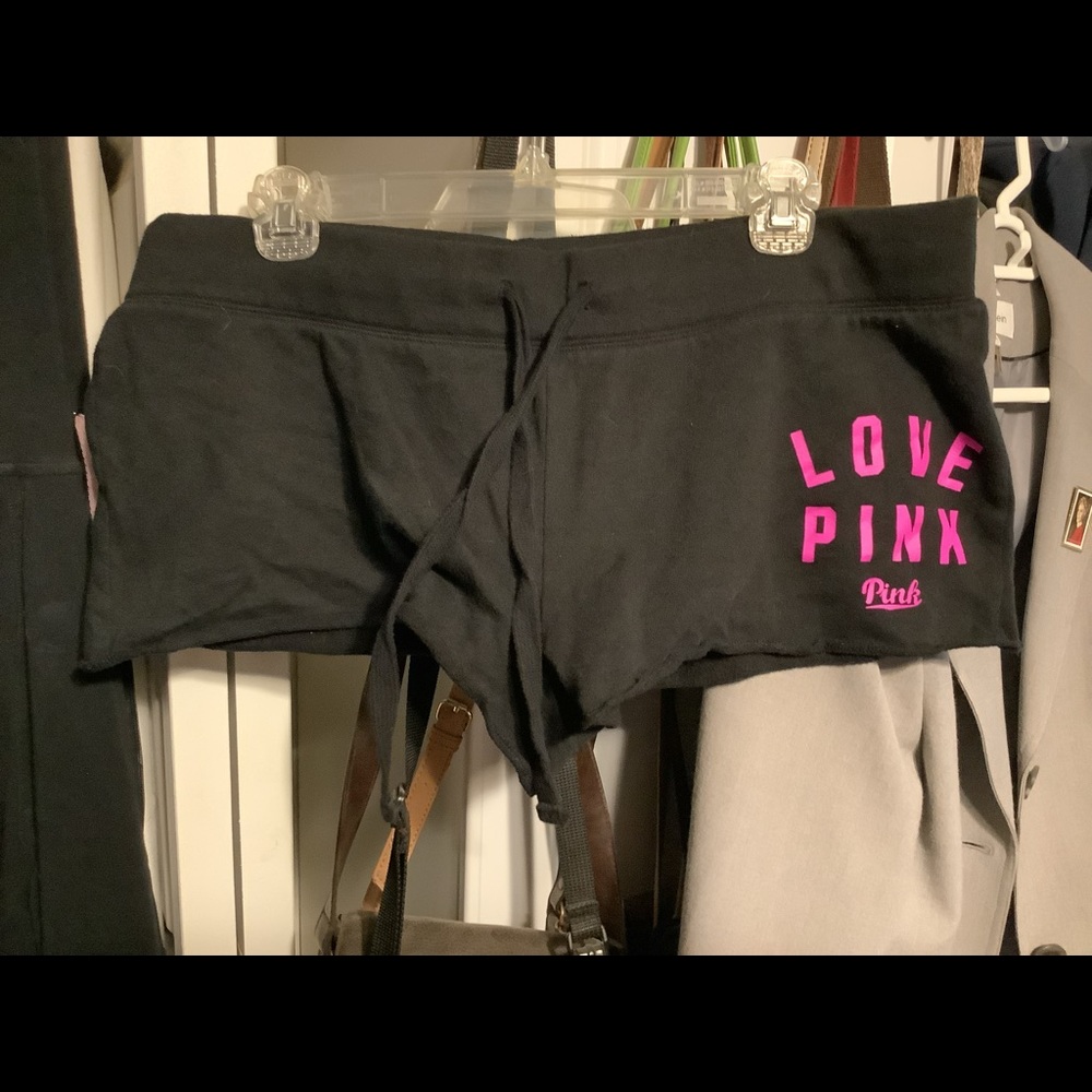 Pink black L shorts
